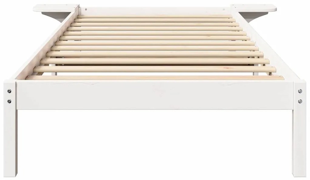 vidaXL Πλαίσιο κρεβατιού με κομοδίνα Λευκό 90 x 200 cm Λευκό