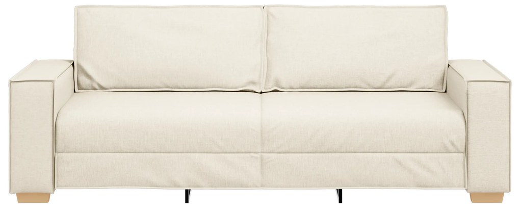 vidaXL Καθίσμα Σαλονιού με μαξιλάρι Μπεζ 220 x 78 x 84 εκ. Λινό