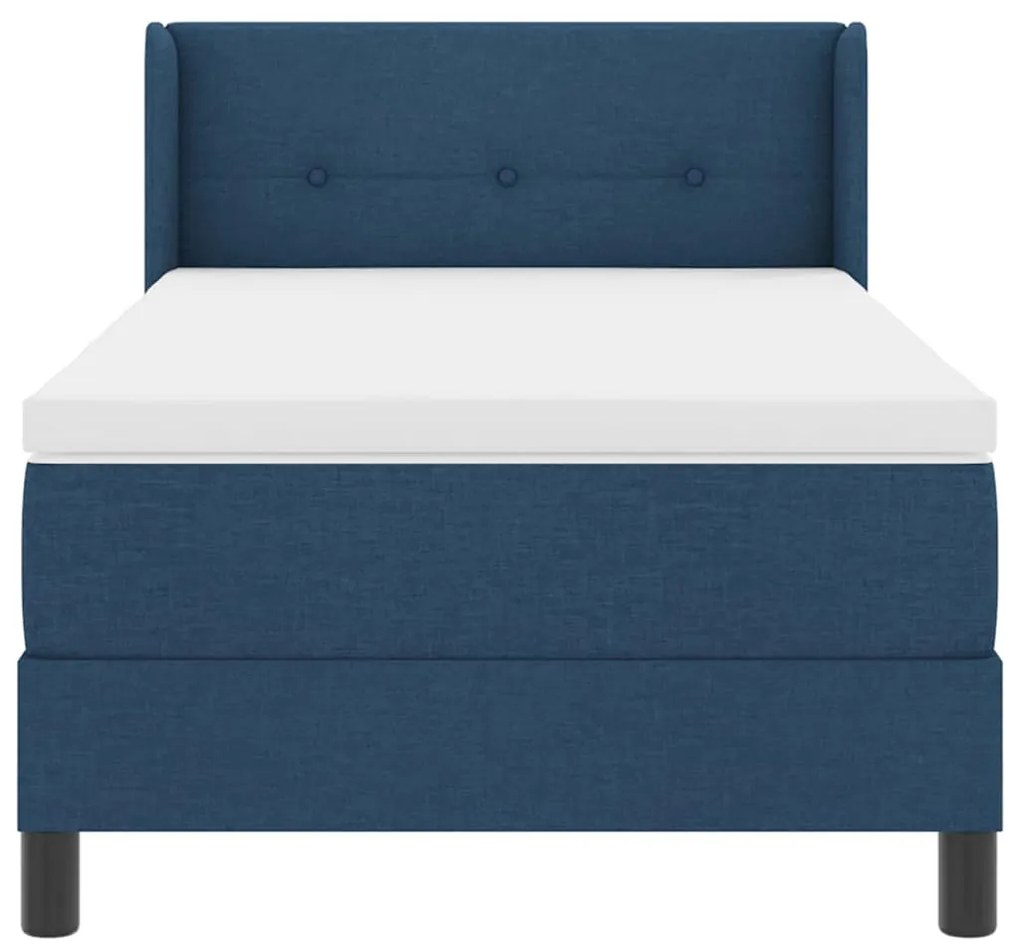 vidaXL Κρεβάτι box spring με στρώμα με στρώμα Μπλε 100 x 200 cm