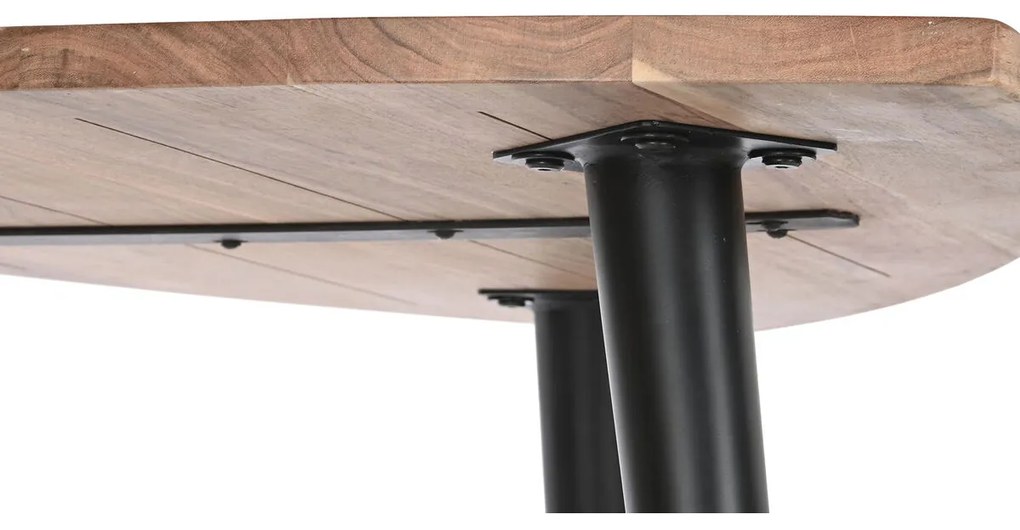 Τραπεζάκι Καφέ DKD Home Decor Μέταλλο ξύλο ακακίας 90 x 90 x 76 cm