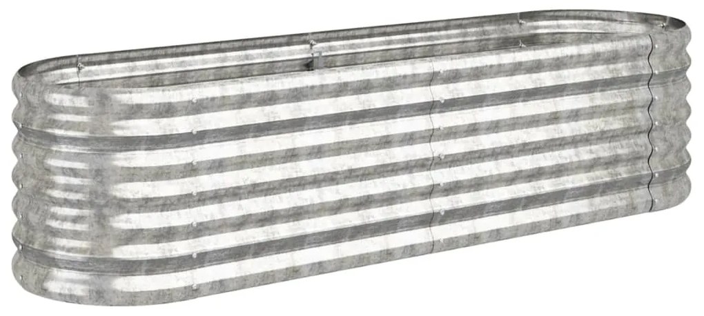 vidaXL Ζαρντινιέρα Ασημί 152x40x36 εκ. Γαλβανισμένος χάλυβας