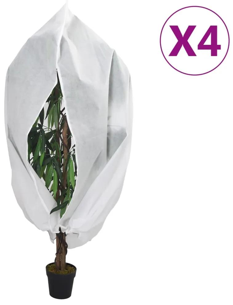 vidaXL Καλύμματα Φυτών Αντιπαγετικά Φερμουάρ 4τεμ. 70 γρ/μ² 1x1,55μ.
