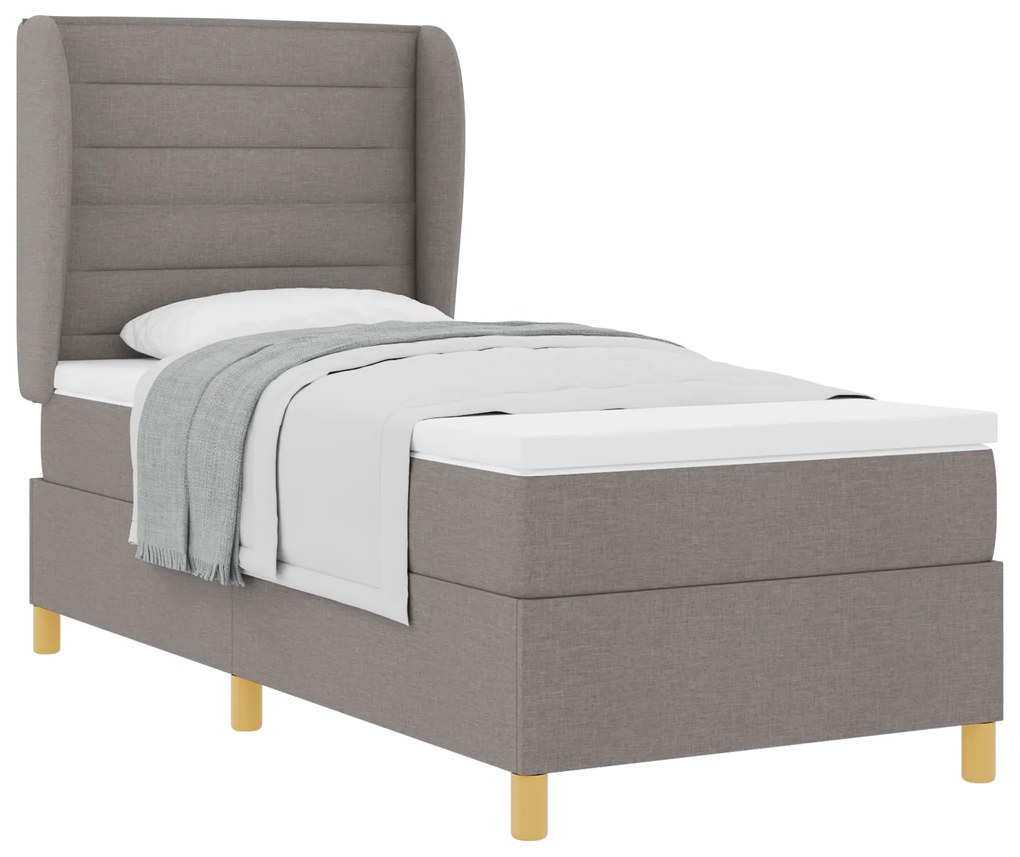 vidaXL Κρεβάτι με Στρώμα Ταπαου 80x200 εκ Fabric