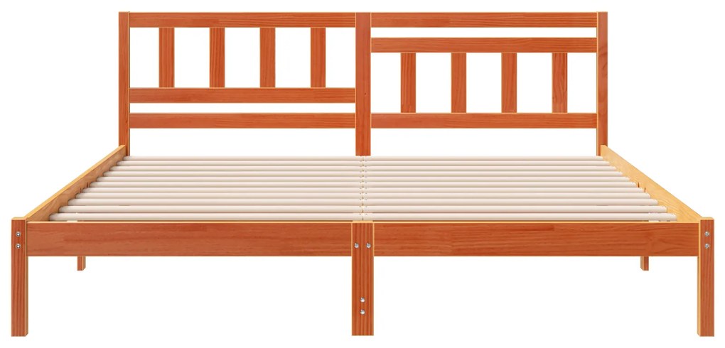 vidaXL Σκελετός Κρεβατιού Καφέ κεριού 180 x 200 cm Μασίφ ξύλο πεύκου