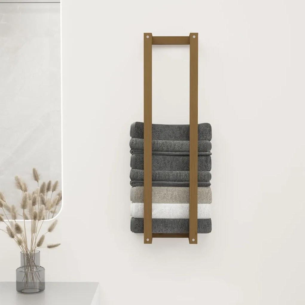 vidaXL Πετσετοκρεμάστρα Καφέ μελί 23x18x90 εκ. από Μασίφ Ξύλο Πεύκου