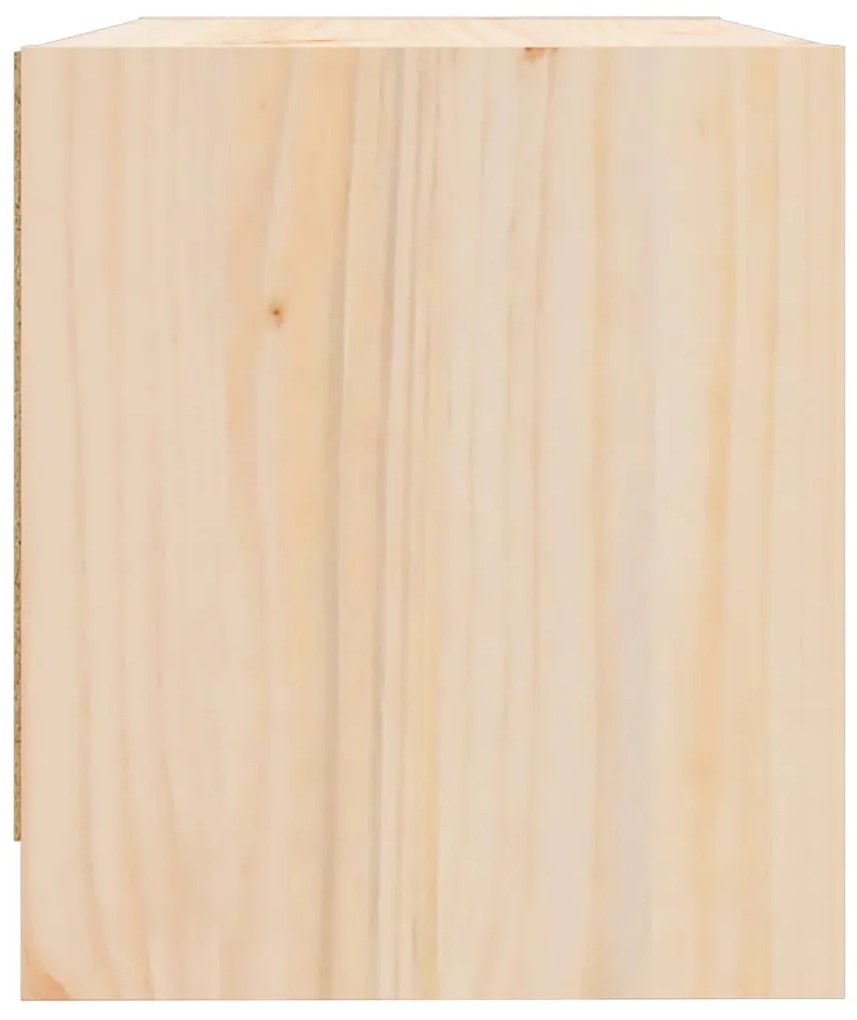 vidaXL Κομοδίνο Λευκό 40 x 31 x 35,5 εκ. από Μασίφ Ξύλο Πεύκου