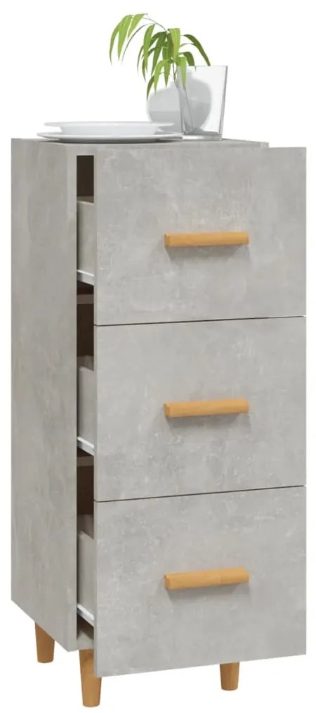 vidaXL Ντουλάπι Γκρι Σκυροδέματος 34,5x34x90 εκ. Επεξεργασμένο Ξύλο