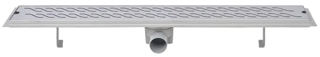 vidaXL Σιφόνια Ντουζιέρας Γραμμικά 2 τεμ. 830x140 χιλ. Ανοξ. Ατσάλι