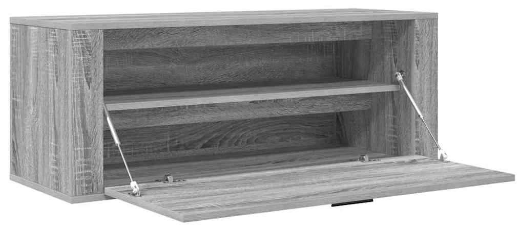 vidaXL Παπουτσοθήκη Επιτοίχια Sonoma Γκρι 100x35x38 εκ. Επεξ. Ξύλο