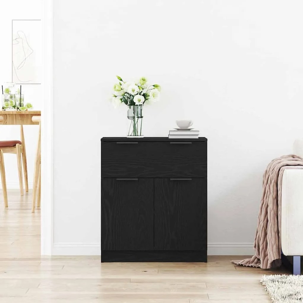 vidaXL Πλαϊνό γραφείο Μαύρο 60 x 30 x 70 εκ. Επεξεργασμένο ξύλο