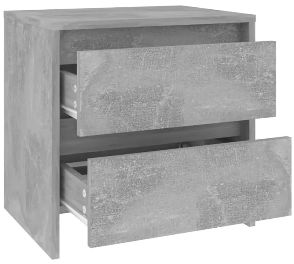 vidaXL Κομοδίνο Γκρι Σκυροδέματος 45 x 34,5 x 44,5 εκ. από Μοριοσανίδα