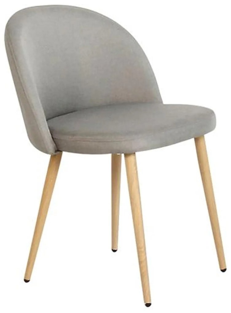 Καρέκλα Bella ΕΜ762,1 Grey 54x56x77cm Σετ 4τμχ Metal, Fabric