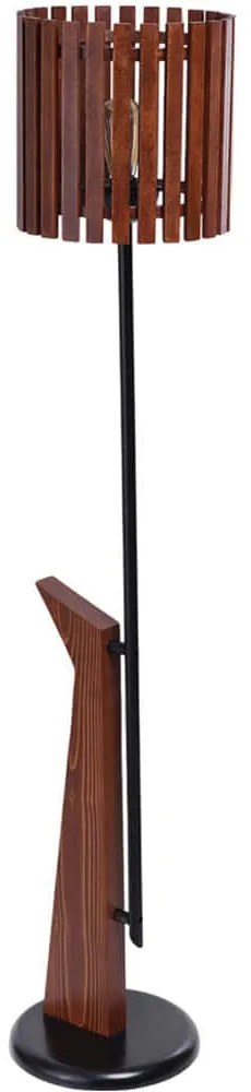 Φωτιστικό Δαπέδου 534LUN5534 Φ30x155cm 1xE27 40W Walnut-Black Opviq