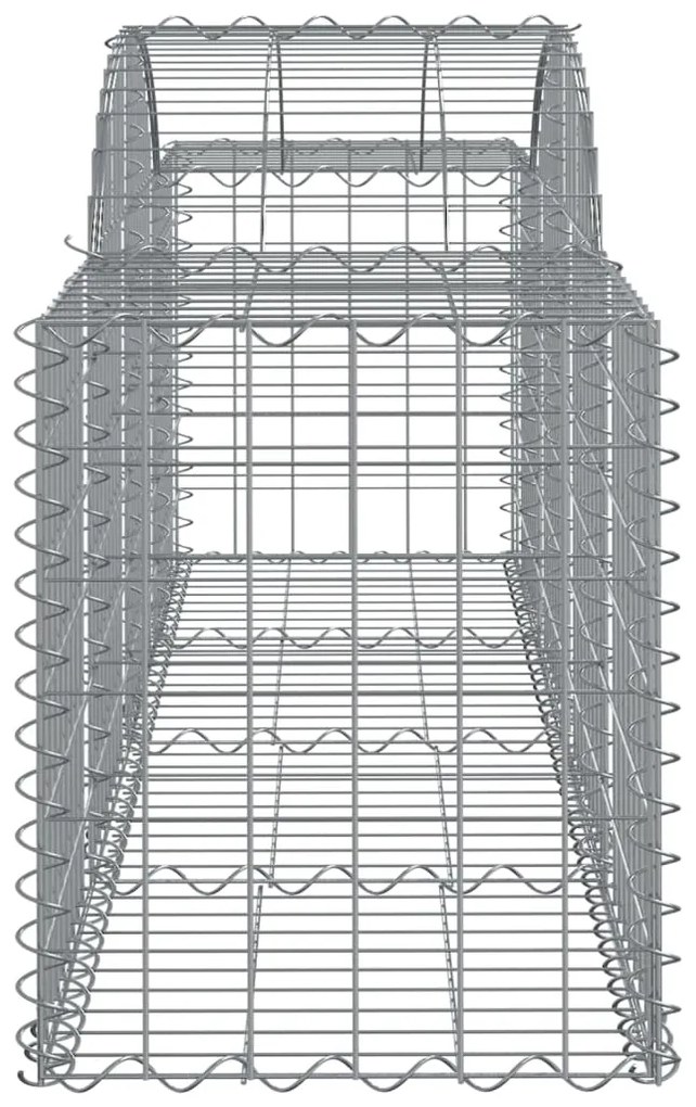 vidaXL Συρματοκιβώτια Τοξωτά 5 τεμ. 200x50x60/80 εκ. Γαλβαν. Ατσάλι