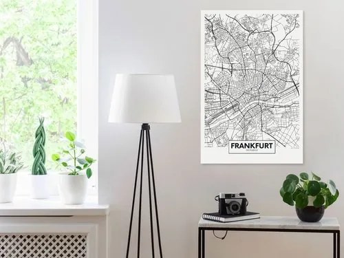 Πίνακας - Map of Frankfurt (1 Part) Vertical - 40x60