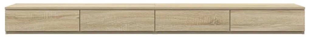 vidaXL Συρτάρια κρεβατιού με συρτάρι Sonoma Δρυς 200 x 36.5 x 16.5 εκ