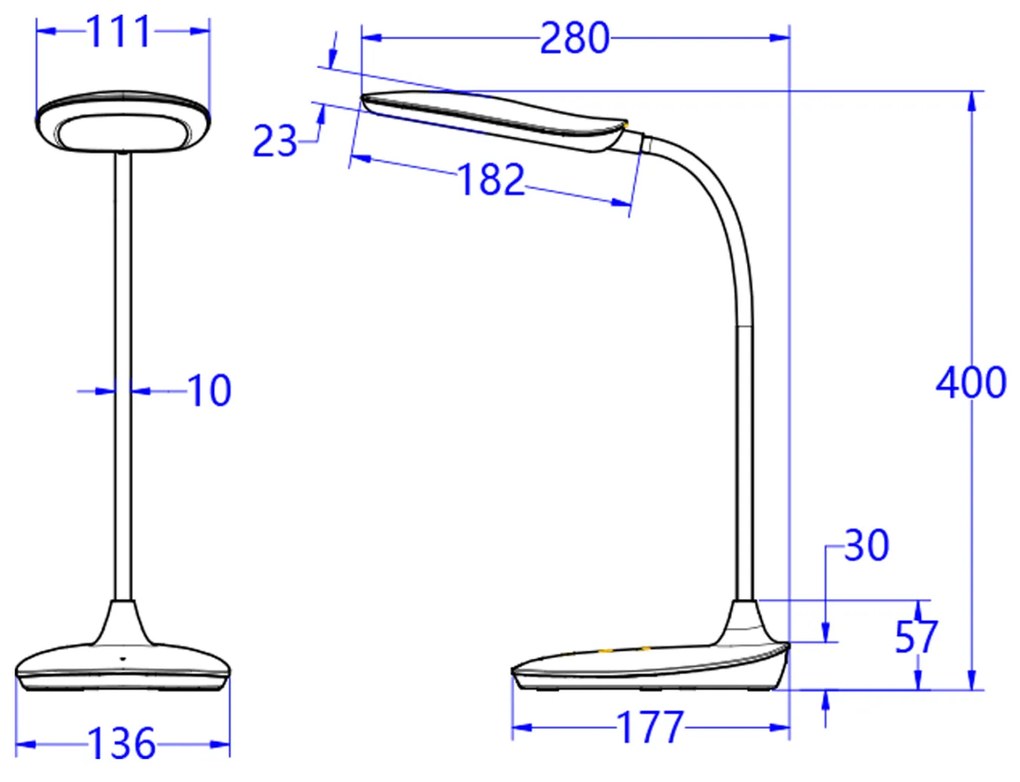 ΦΩΤΙΣΤΙΚΟ ΓΡΑΦΕΙΟΥ LED BLAIN HM4444.01 ΛΕΥΚΟ ABS - 5124727 - HM4444.01