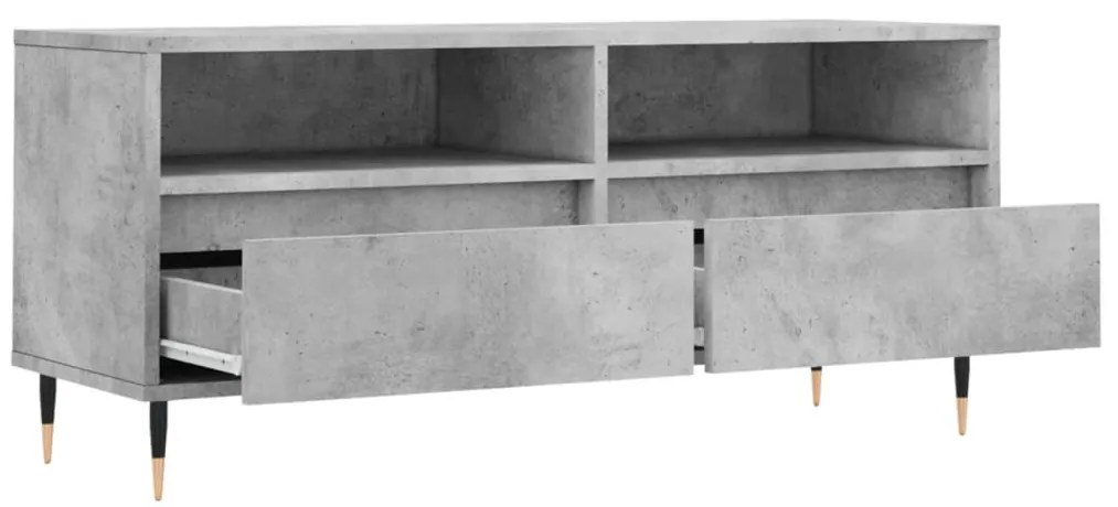 vidaXL Έπιπλο Τηλεόρασης Γκρι Σκυρ. 100 x 34,5 x 44,5 εκ. Επεξ. Ξύλο