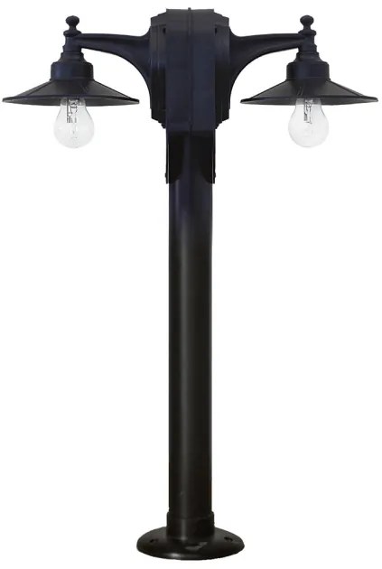 Κολονάκι επιδαπέδιο φωτιστικό μαύρο Petra LP-150EB 2L H110 Heronia-10-0335-Μαύρο 10-0335