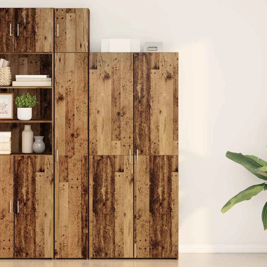 vidaXL Highboard Παλαιό ξύλο 40 x 42,5 x 185 εκ. Επεξεργασμένο ξύλο