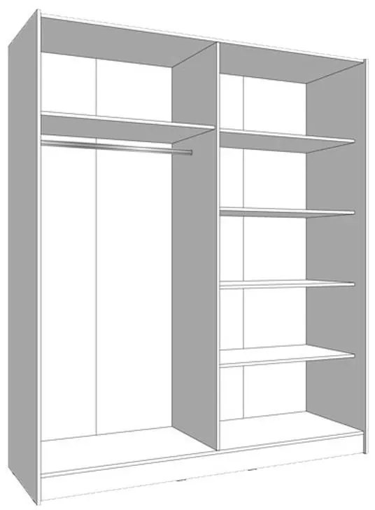 Ντουλάπα Sierra 180 με Καθρέφτη Artisan Oak 180x62.5x210 εκ. 179x62.5x210 εκ.