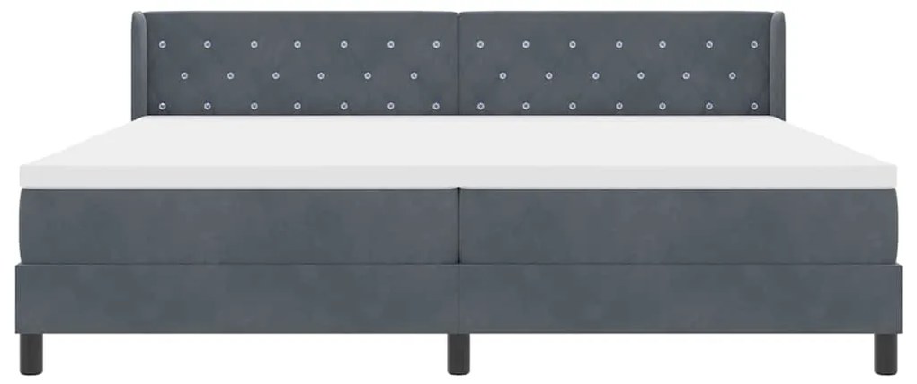 vidaXL Κρεβάτι με Ελατήρια και Στρώμα Μαύρο 100x200 εκ. Βελούδο