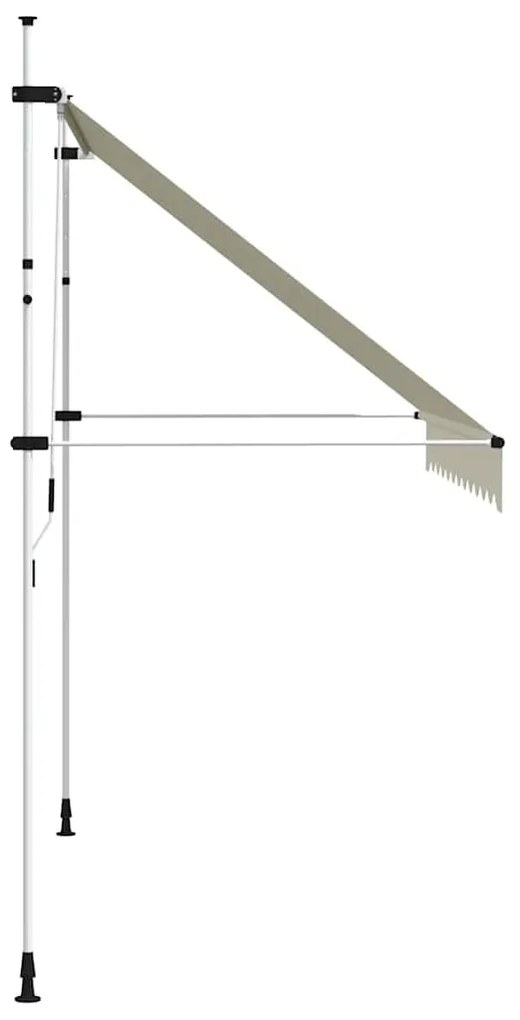 vidaXL Τέντα Συρόμενη Χειροκίνητη Κρεμ 300 εκ.