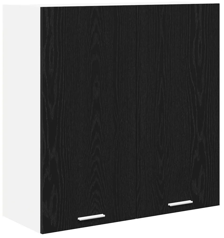 vidaXL Κρεμαστό ντουλάπι με αποθήκευση Μαύρη Οξυά 80 x 31 x 80 εκ.
