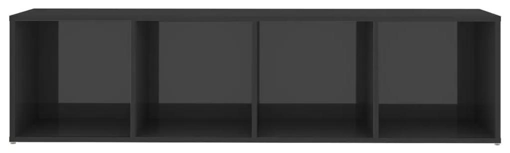 Έπιπλο Τηλεόρασης Γυαλιστερό Γκρι 142,5x35x36,5 εκ Μοριοσανίδα - Γκρι