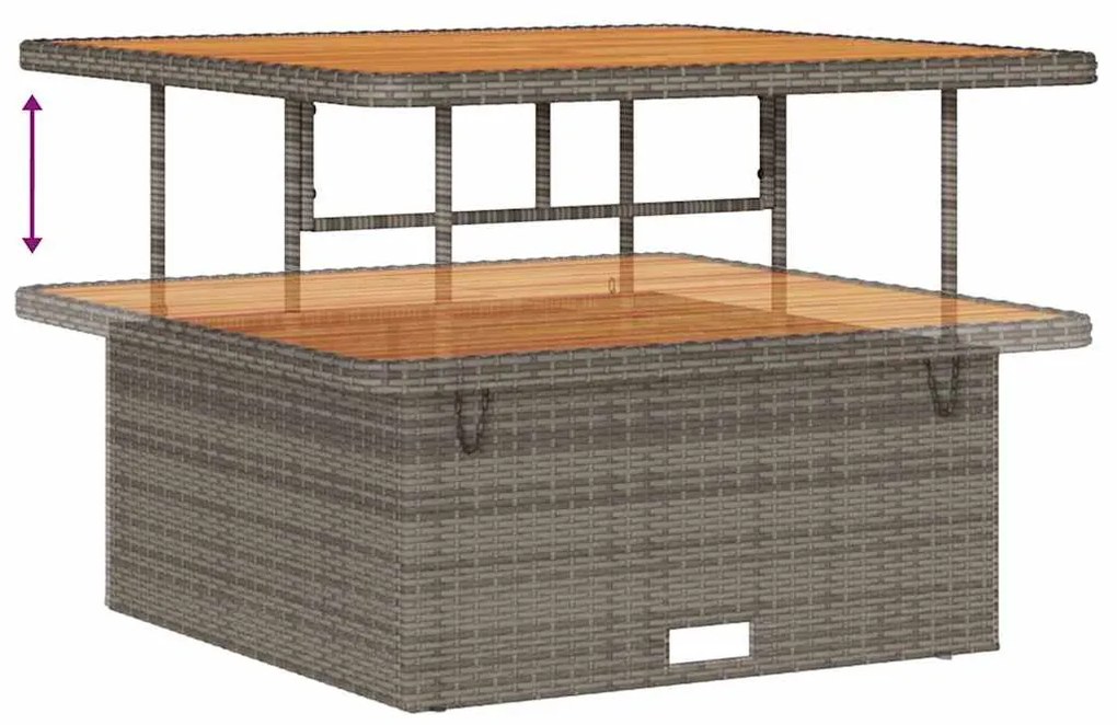 vidaXL Σετ Καναπέ Κήπου με μαξιλάρι 8 pcs Γκρι 100 x 100 x 71 cm