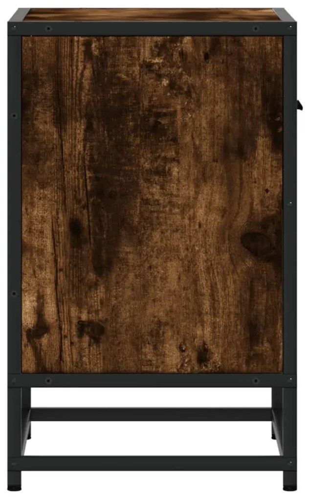 vidaXL Κομοδίνα 2 τεμ. Καπνιστή Δρυς 40x31x50 εκ. Επεξεργασμένο Ξύλο