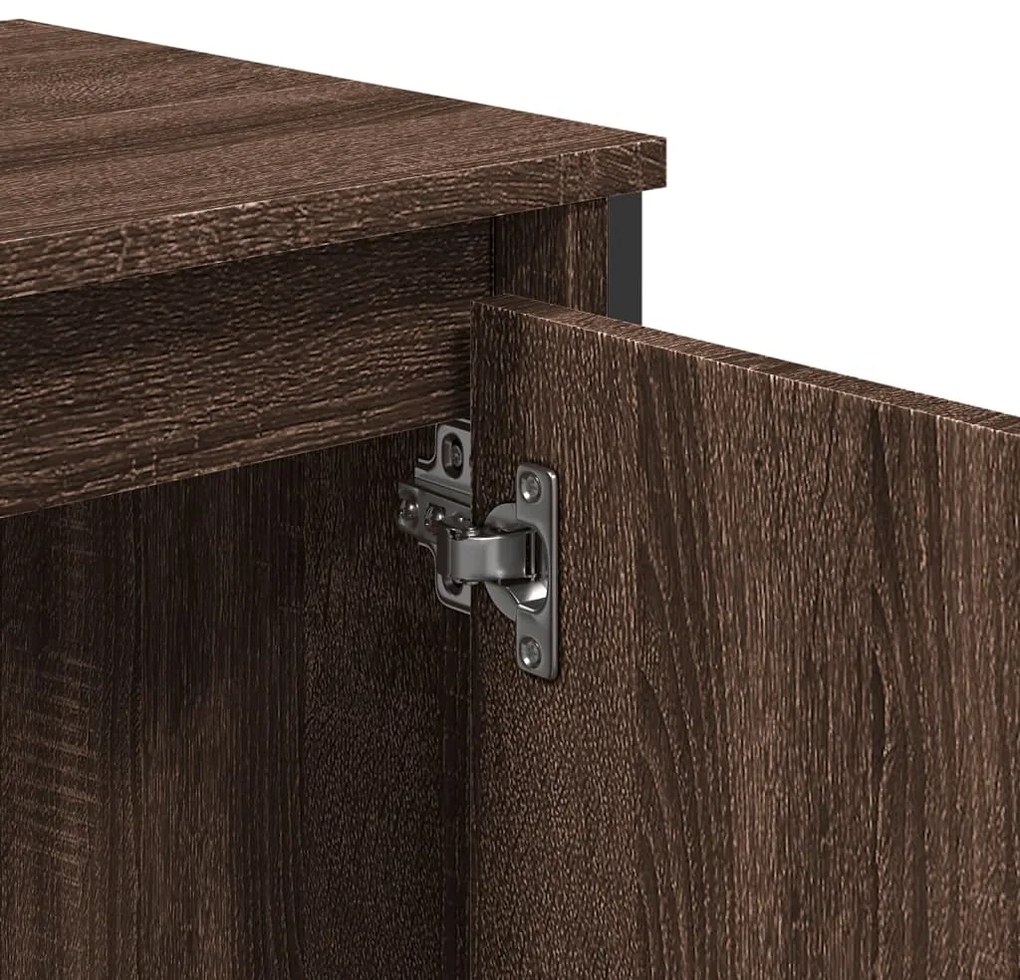 vidaXL Ντουλάπι Νιπτήρα Μπάνιου Καφέ Δρυς 60x35x60 εκ. Επεξ. Ξύλο