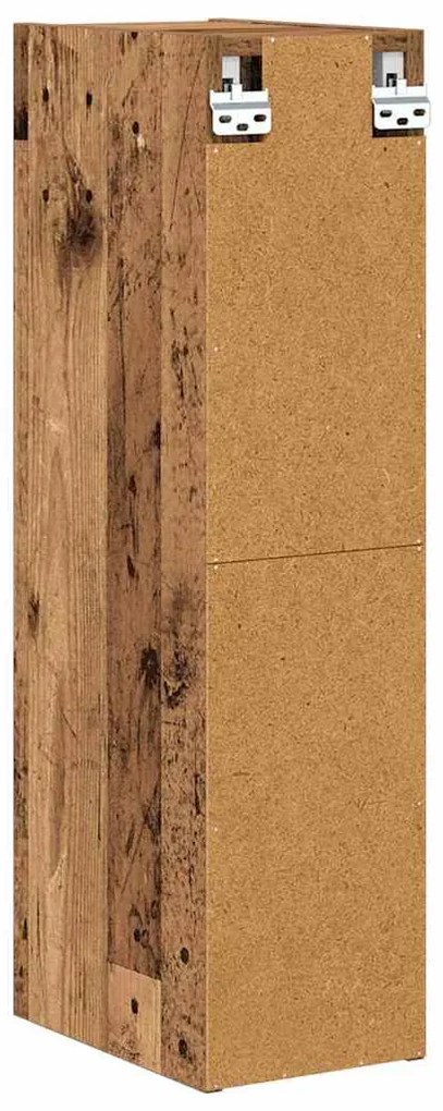 vidaXL Κρεμαστό ντουλάπι με αποθήκευση Παλιό ξύλο 20 x 29,5 x 80 εκ.