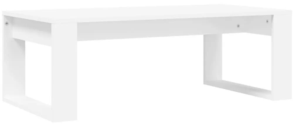 Τραπεζάκι Σαλονιού Λευκό 102x50x35 εκ. από Επεξεργασμένο Ξύλο - Λευκό