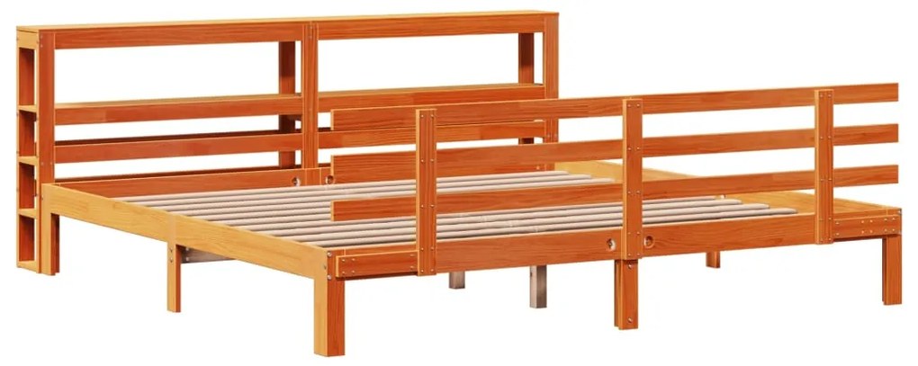 vidaXL Πλαίσιο Κρεβατιού με Κεφαλάρι 180x200 εκ Μασίφ Ξύλο Πεύκου