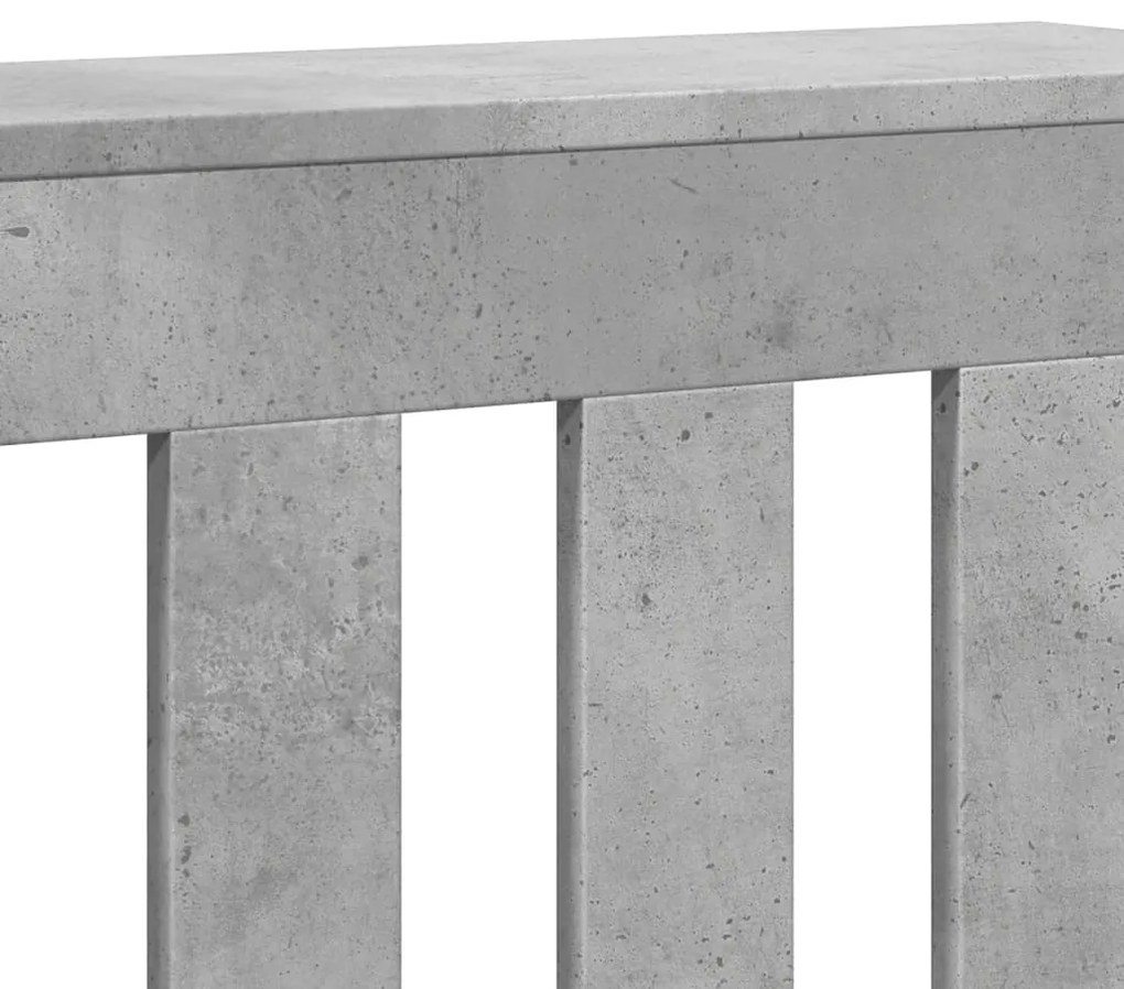 vidaXL Κάλυμμα Καλοριφέρ Γκρι Σκυροδέματος 175x20x82 εκ. Επεξ. Ξύλο