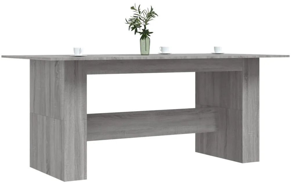 vidaXL Τραπεζαρία Γκρι Sonoma 180 x 90 x 76 εκ. από Επεξεργασμένο Ξύλο