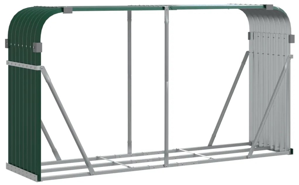 vidaXL Ξυλοθήκη Πράσινη 234 x 45 x 100 εκ. από Γαλβανισμένο Ατσάλι