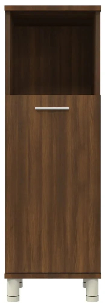 vidaXL Ντουλάπι Μπάνιου Καφέ Δρυς 30x30x95 εκ. Επεξεργασμένο Ξύλο