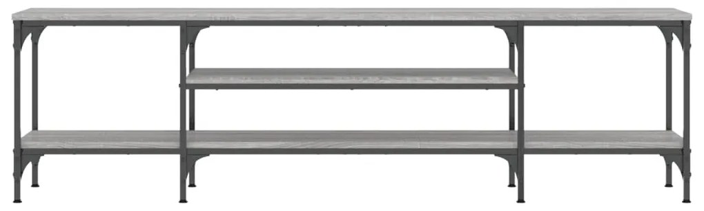 vidaXL Έπιπλο Τηλεόρασης Sonoma Γκρι 161x35x45 εκ. Επεξ. Ξύλο/Σίδερο