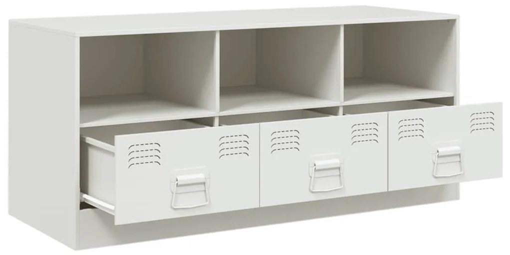 vidaXL Έπιπλο Τηλεόρασης Λευκό 99x39x44 εκ. από Ατσάλι