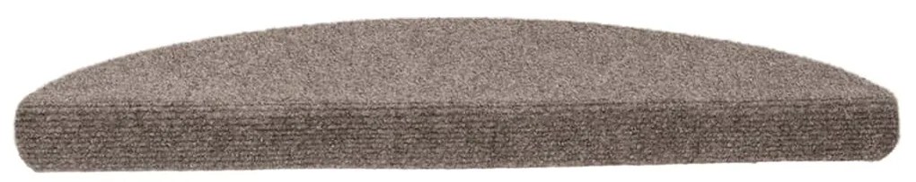 vidaXL Πατάκια Σκαλιών Αυτοκόλλητα 15 τεμ. Μπεζ Ημίκυκλα 56x17x3 εκ.