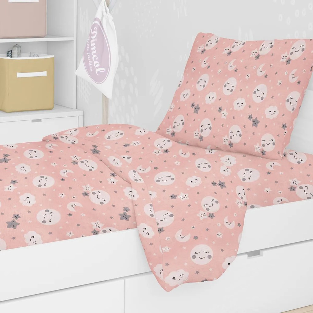 Σεντόνια Μονά (Σετ 3τμχ) Dimcol Smile 82 Coral