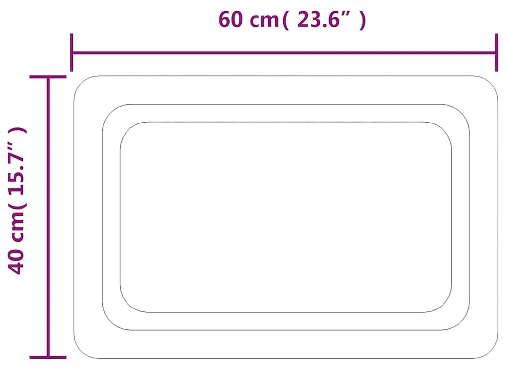 vidaXL Καθρέφτης Μπάνιου με LED 60x40 εκ.