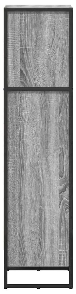 vidaXL Βιβλιοθήκη Γκρίζο Σονομα 80 x 30 x 155 εκ Επεξεργασμένο ξύλο