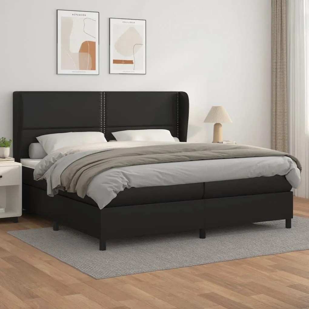 ΚΡΕΒΑΤΙ BOXSPRING ΜΕ ΣΤΡΩΜΑ ΜΑΥΡΟ 200X200 ΕΚ. ΣΥΝΘΕΤΙΚΟ ΔΕΡΜΑ 3128991