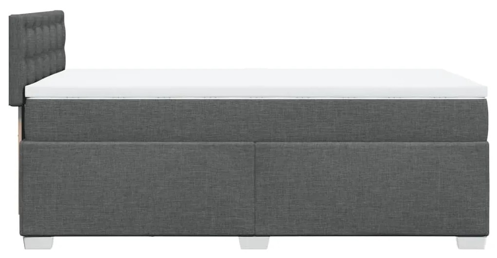 ΚΡΕΒΑΤΙ BOXSPRING ΜΕ ΣΤΡΩΜΑ ΣΚΟΥΡΟ ΓΚΡΙ 90X190 ΕΚ. ΥΦΑΣΜΑΤΙΝΟ 3285758