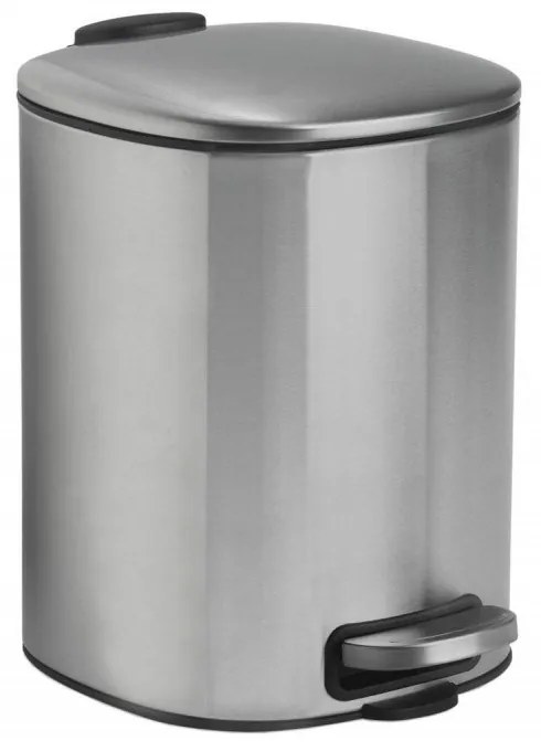 Κάδος Απορριμμάτων 3Lt AH-BA24509 21x17x23,5cm Silver Andrea House Ανοξείδωτο Ατσάλι