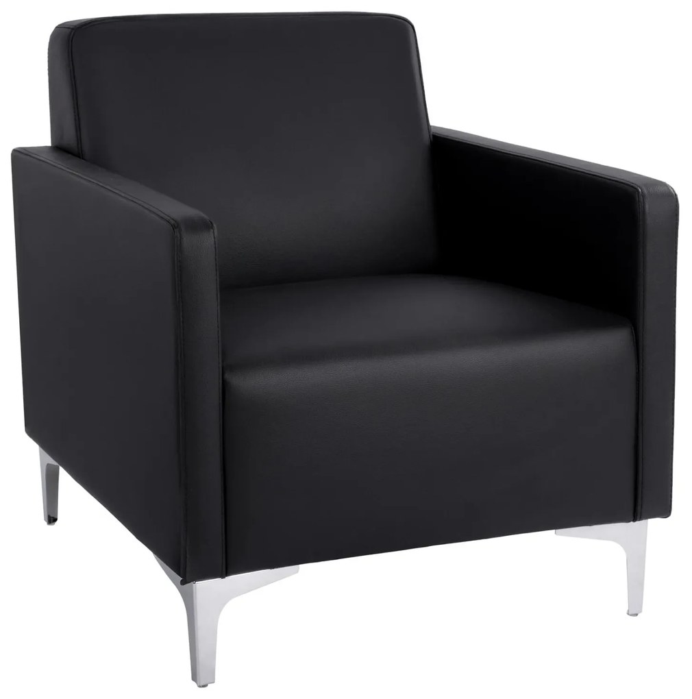 Πολυθρόνα NELLIE C3159.11 με PU Μαύρο 64x71x71Υ εκ. 64x71x71 εκ.