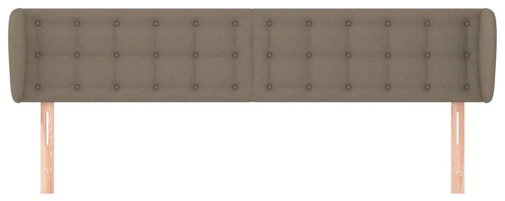 vidaXL Κεφαλάρι με Πτερύγια Taupe 203 x 23 x 78/88 εκ. Υφασμάτινο